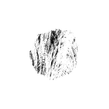 soyut siyah fırça darbesi beyaz arkaplanda izole edildi