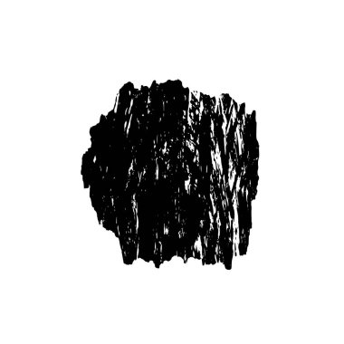 soyut siyah fırça darbesi beyaz arkaplanda izole edildi