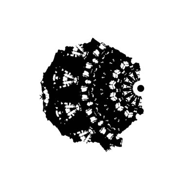 soyut siyah fırça darbesi beyaz arkaplanda izole edildi