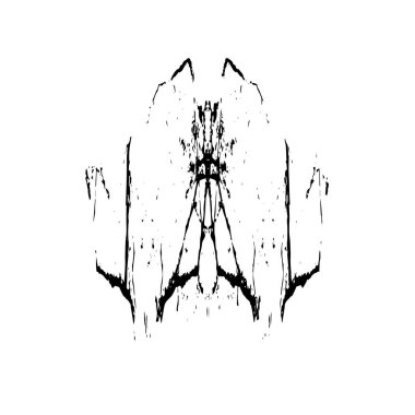 soyut siyah fırça darbesi beyaz arkaplanda izole edildi