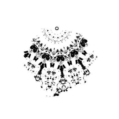 soyut siyah fırça darbesi beyaz arkaplanda izole edildi