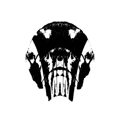 soyut siyah fırça darbesi beyaz arkaplanda izole edildi