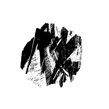 soyut siyah fırça darbesi beyaz arkaplanda izole edildi