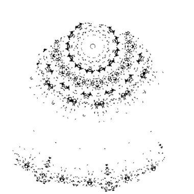 soyut siyah fırça darbesi beyaz arkaplanda izole edildi