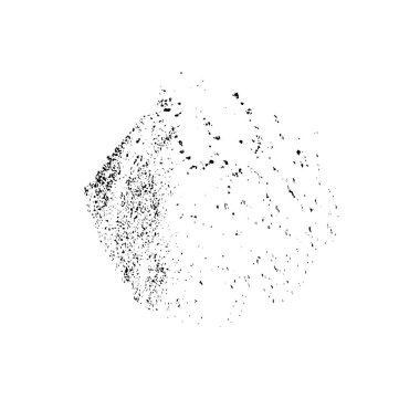 Beyaz arkaplanda soyut siyah el boyalı element