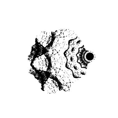 soyut siyah fırça darbesi beyaz arkaplanda izole edildi