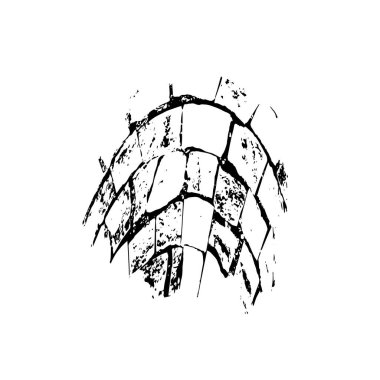 soyut siyah fırça darbesi beyaz arkaplanda izole edildi