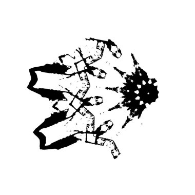 soyut siyah fırça darbesi beyaz arkaplanda izole edildi