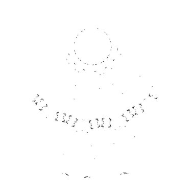 soyut siyah fırça darbesi beyaz arkaplanda izole edildi