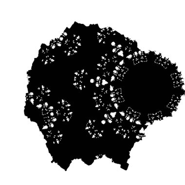 vektör siyah el lekesi vuruşu.