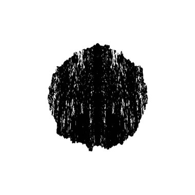 Beyaz arkaplanda soyut siyah el boyalı element