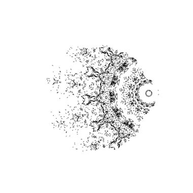 vektör siyah el lekesi vuruşu.