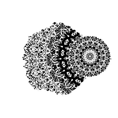 grunge siyah ve beyaz fırça darbesinin vektör çizimi