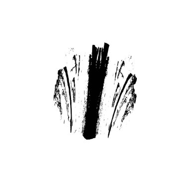 Vektör fırçası siyah mürekkep fırçası darbeleri çizdi. Fırça darbesi. Elle boyanmış daire. El çizgisi şeklinde. El çizimi mürekkep sıçraması.
