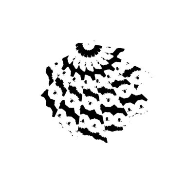 siyah beyaz soyut el çizimi daire çerçeve, grunge arkaplan, monokrom tasarımı.