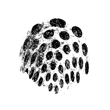 grunge siyah ve beyaz fırça darbesinin vektör çizimi