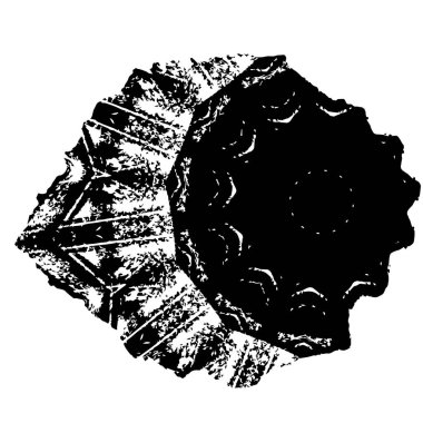 grunge siyah ve beyaz fırça darbesinin vektör çizimi