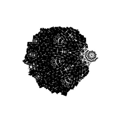 grunge siyah ve beyaz fırça darbesinin vektör çizimi