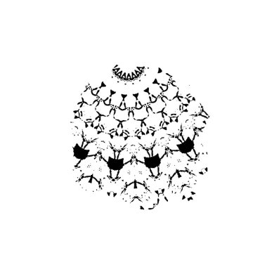 grunge siyah ve beyaz fırça darbesinin vektör çizimi