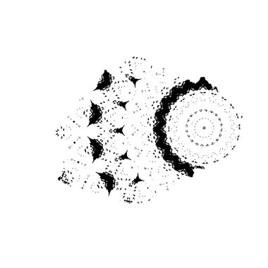 grunge siyah ve beyaz fırça darbesinin vektör çizimi