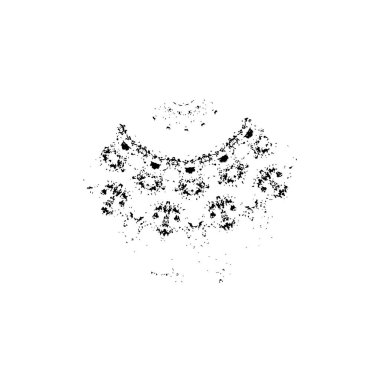 grunge siyah ve beyaz fırça darbesinin vektör çizimi