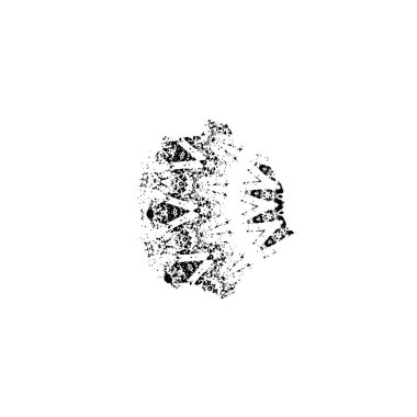 grunge siyah ve beyaz fırça darbesinin vektör çizimi