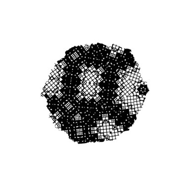 grunge siyah ve beyaz fırça darbesinin vektör çizimi