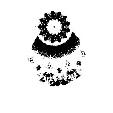 grunge siyah ve beyaz fırça darbesinin vektör çizimi