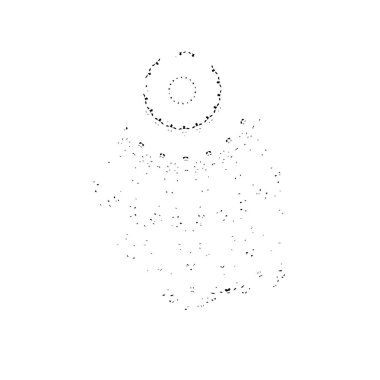 grunge siyah ve beyaz fırça darbesinin vektör çizimi