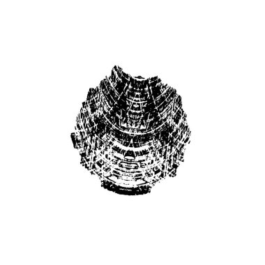 grunge siyah ve beyaz fırça darbesinin vektör çizimi