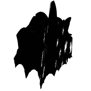 grunge siyah ve beyaz fırça darbesinin vektör çizimi