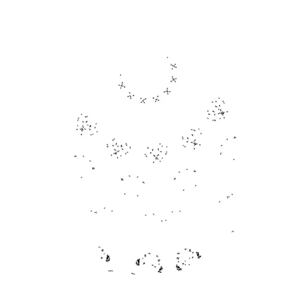 白い背景に部分的なマンダラ幾何学プリント — ストックベクタ