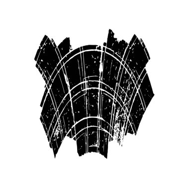 Beyaz arkaplanda soyut grunge siyah nokta izole