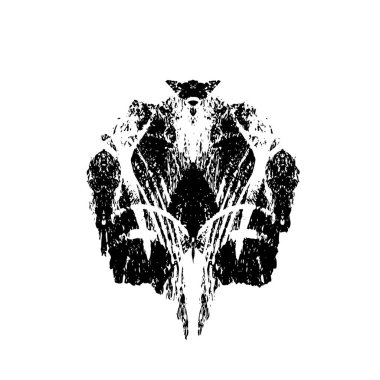 Beyaz arkaplanda soyut grunge siyah nokta izole