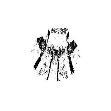 Çizik ve çiziklerle dolu siyah beyaz bir arka plan. Soyut vektör illüstrasyonu.