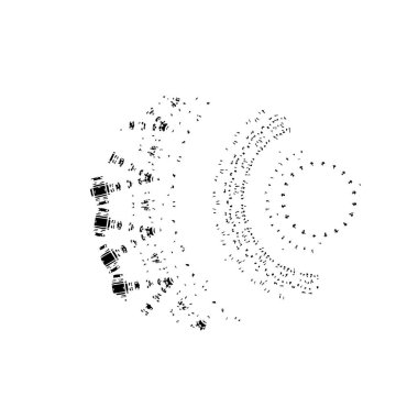 Çizik ve çiziklerle dolu siyah beyaz bir arka plan. Soyut vektör illüstrasyonu.