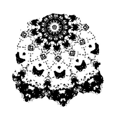 Çizik ve çiziklerle dolu siyah beyaz bir arka plan. Soyut vektör illüstrasyonu.