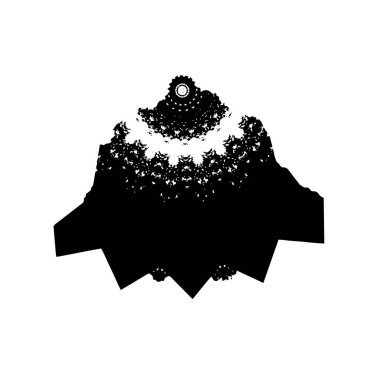 grunge siyah ve beyaz fırça darbesinin vektör çizimi