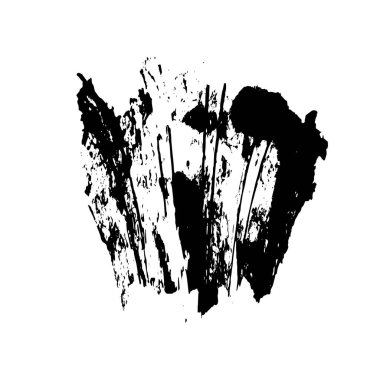 grunge siyah ve beyaz fırça darbesinin vektör çizimi
