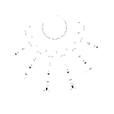 grunge siyah ve beyaz fırça darbesinin vektör çizimi