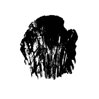 Beyaz arkaplanda soyut grunge siyah nokta izole