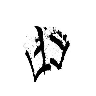 soyut siyah fırça darbesi ve dokusu