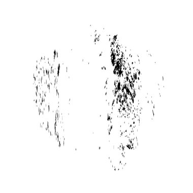 Beyaz arkaplanda soyut grunge siyah nokta izole