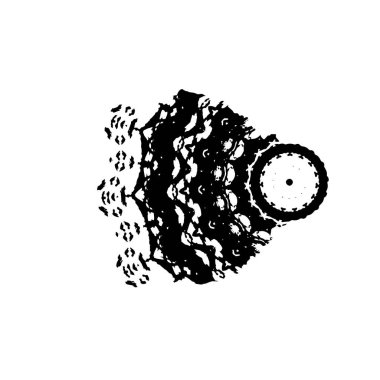 Çizik ve çiziklerle dolu siyah beyaz bir arka plan. Soyut vektör illüstrasyonu.