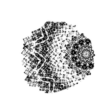 Çizik ve çiziklerle dolu siyah beyaz bir arka plan. Soyut vektör illüstrasyonu.