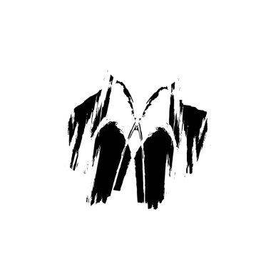 Çizik ve çiziklerle dolu siyah beyaz bir arka plan. Soyut vektör illüstrasyonu.