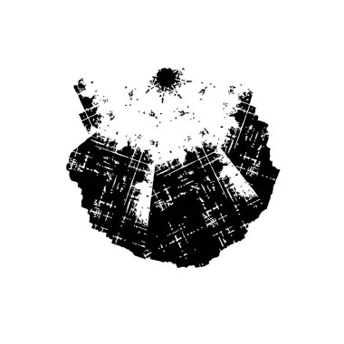 Çizik ve çiziklerle dolu siyah beyaz bir arka plan. Soyut vektör illüstrasyonu.