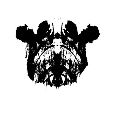 Beyaz arkaplanda soyut grunge siyah nokta izole