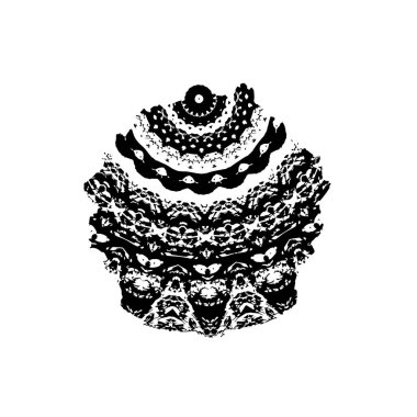 soyut siyah fırça darbesi ve dokusu