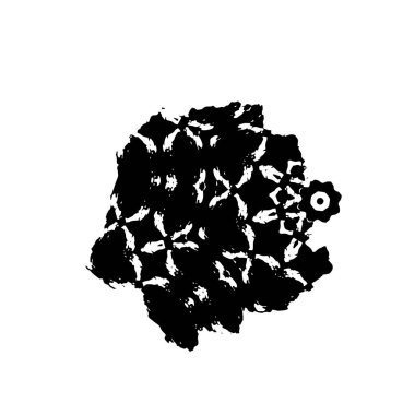 soyut grunge fırça darbesi siyah beyaz